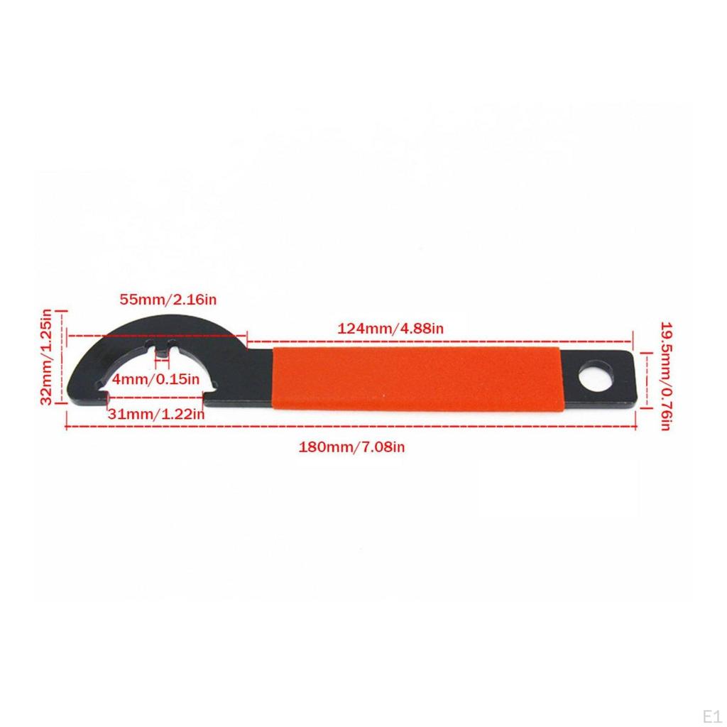 Locknut Wrench NonSlip Handle Hook Spanner MultiFunction C for Mechanics, DIY