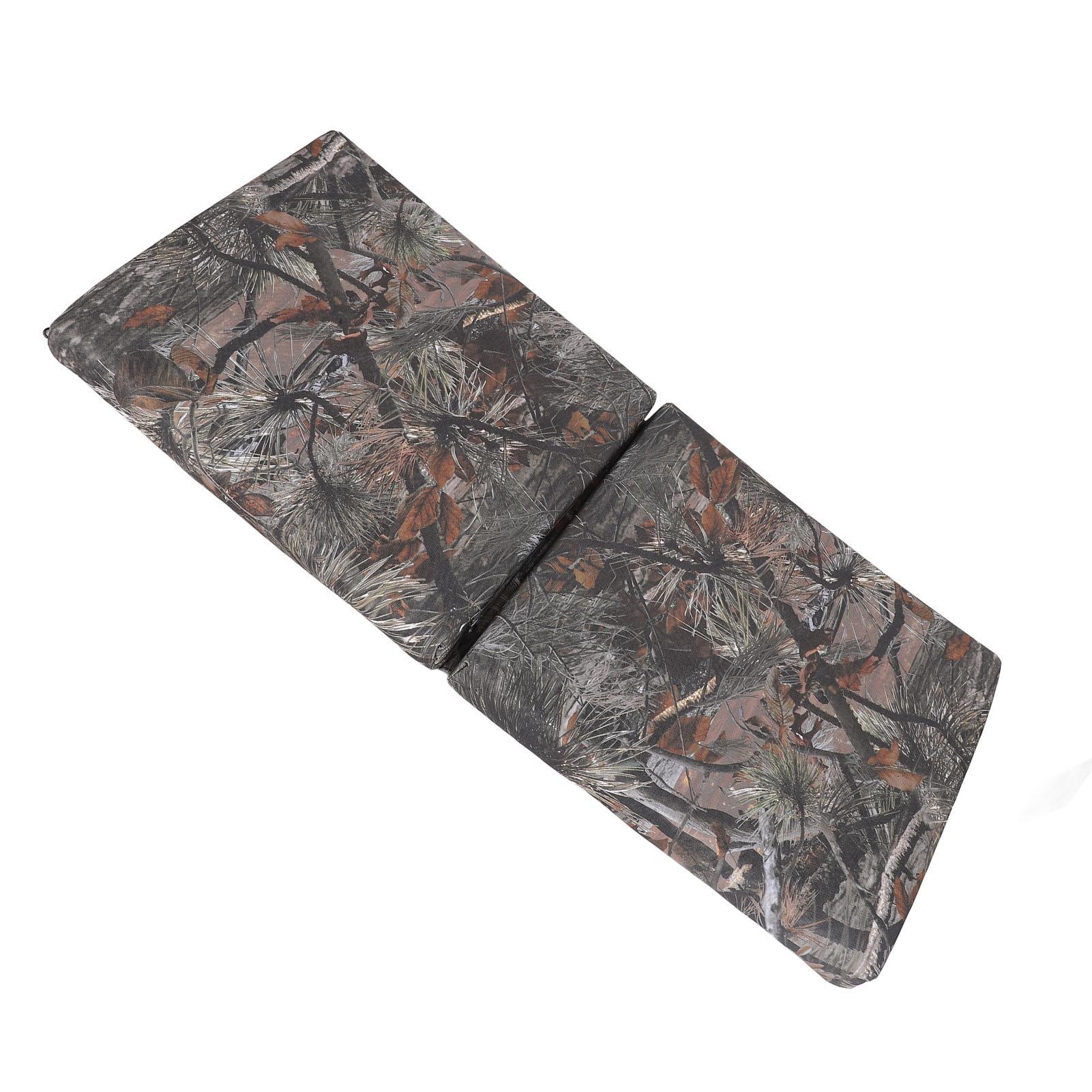 

Foldable Tree Stand St Cushion, Oxford Camouflage Pattern Thick Padding Outdoor Chair Cushion with Four Straps Suitable for Spring Autumn Camping Hiki