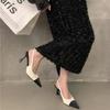 2024 Summer Designer Women Luxury High Heel Brand Ladies Sandals Female Slip on Party Dress Wedding Pumps Handmade Zaptos Mujer