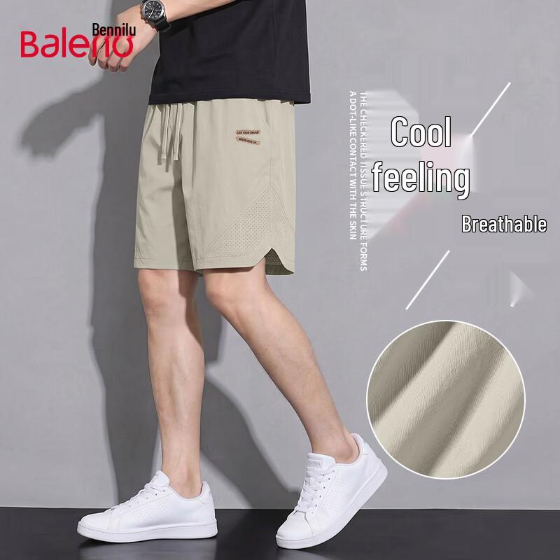 Baleno Men s Summer Breathable Lightweight Casual Cool-Feel Shorts XL