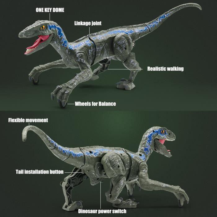 Remote Control Toy - Dinosaur - Blue Raptor - 2.4G - Christmas Gift - Child