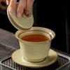 Chinese Ru Kiln Ceramic Gaiwan Handmade Teacup Tea Water Separation Tea Bowl Household Travel Teaware Tea Ceremony Gifts