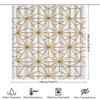 Modern Geometric Shower Curtain With Gold Lines Home Decor Bathroom Accessories For Kids Bathrooms Easy Hanging Rod Set Included