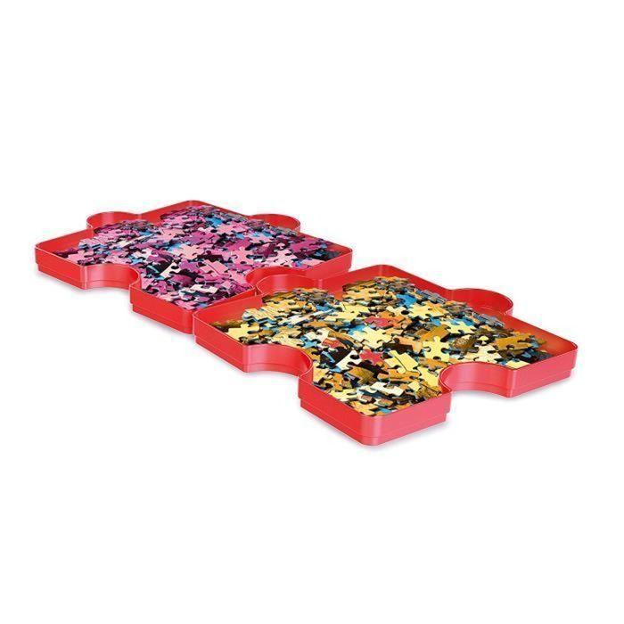 Boîte de tri pour puzzle - Clementoni - Multicolore - 6 compartiments de rangement en forme de pièce de puzzle