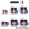 Set Of 2 Modern Flat Printing Curtains Without Rod Glowing Lotus Water Fashionable Curtainments During New Year Holiday Curtain Polyester