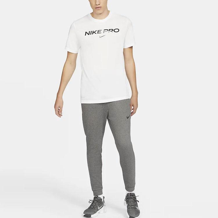 Nike Dry Solid Logo Elastic Waist Cuffed Sports Pants Men Pants Charcoal CZ6379-071