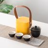 Business Gifts Travel Tea Set Kuaike Cup One Pot Three Cups Portable Cover Bowl Small Set Outdoor High-end Kung Fu Set