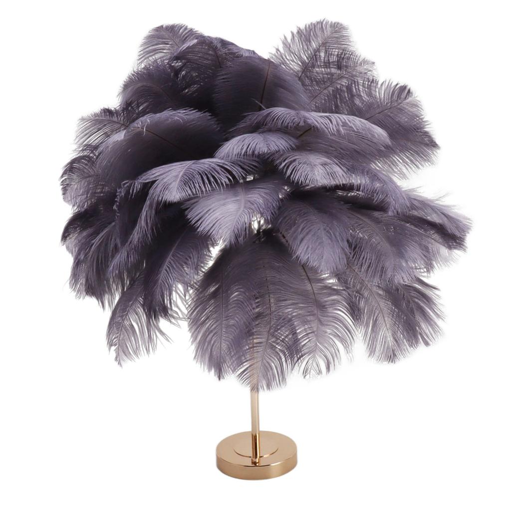 Feather Table Lamp 3 Color Dimmable Touch Switch USB Plug In Romantic Modern Decorative Bedside