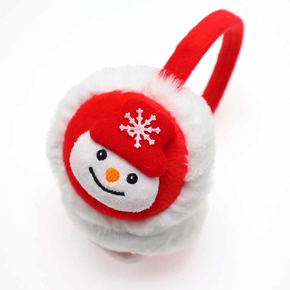 

Winter Cute Ear Warm Plush Covers Christmas Earmuffs Headdress Santa Claus Bell Snowman Ear Muffs Ear Protection Plush Covers