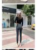 Women's Fleece-Lined High-Waist Skinny Jeans - Slim Fit Winter Pencil Pants