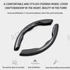 Voor Tesla Model 3/Y Highland Juniper Stuurhoes Koolstofvezel Leer Anti-Bont Sportstuur Auto Accessoires