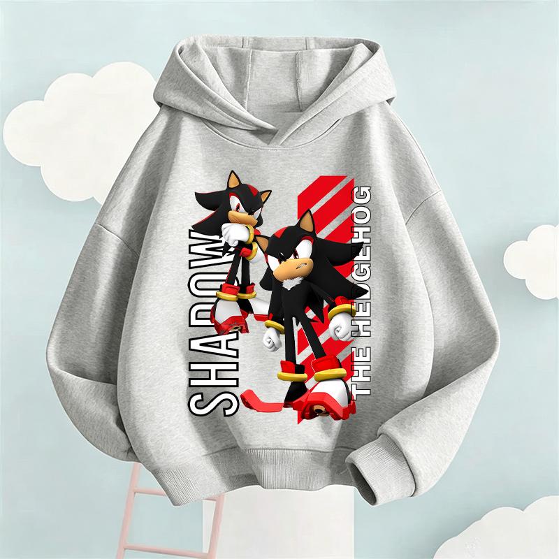 2026 Hoodie Boys Girls Cartoon Kids ShadowSonic Hedgehog Character Pullover Sweatshirt 2026 Long Sleeve Casual Top Children 4-13yrs
