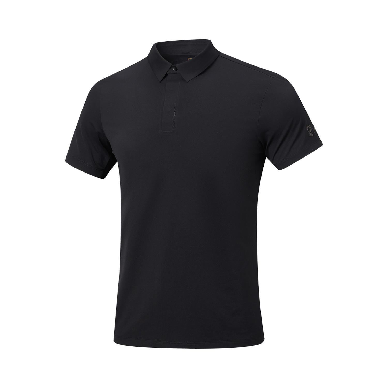 Li-Ning Honor Gold Standard Comfortable Solid Color Simple Short Sleeve Polo Shirt Men tops APLW603-5 S