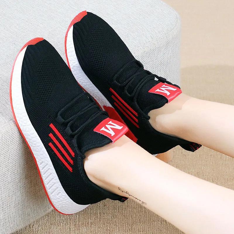 Sneaker Women's New Fly-Kit Mesh Breathable Casual Shoes Fashion Running Shoes Trendy Shoes