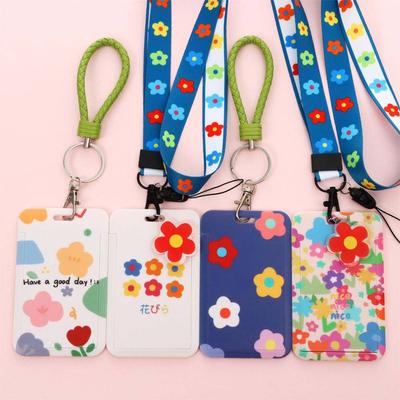 Lanyard ID Card Cover Business Card Keychain Bus Card Case Badge Holder Work Card Bag Card Holder