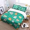Cute Cartoon Cats Pattern Set Bedding Duvet Cover Set  (1*Duvet Cover 2*Pillowcases, without duvet insert)