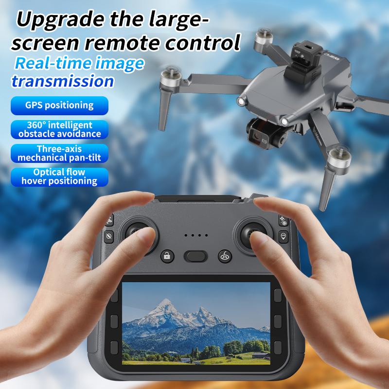 L600 Drone With Screen Controlled 5G GPS Profissional 8K HD Camera 3-axis Gimbal Obstacle Avoidance Brushless RC Quadcopter Toys