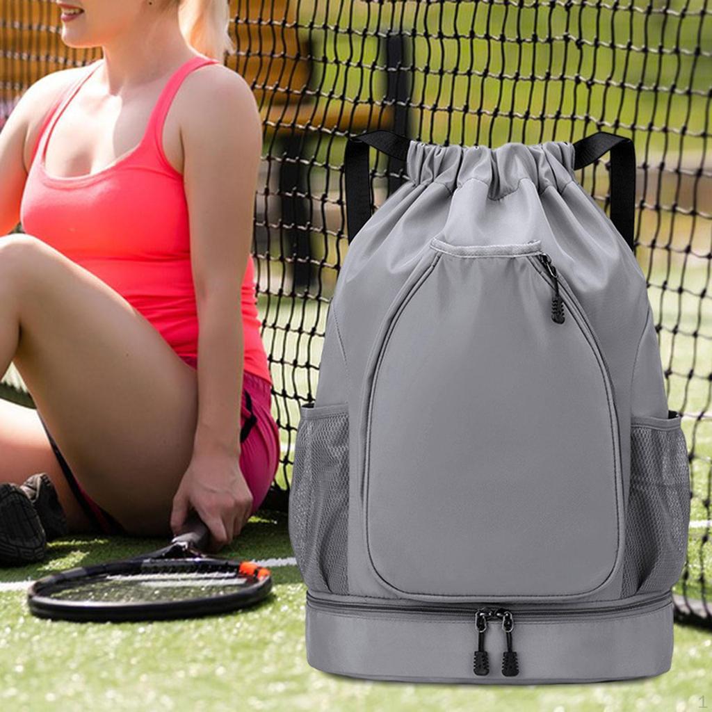 Tennis Backpack Badminton Racquet Bag Portable Water Resistant Racket with Shoe