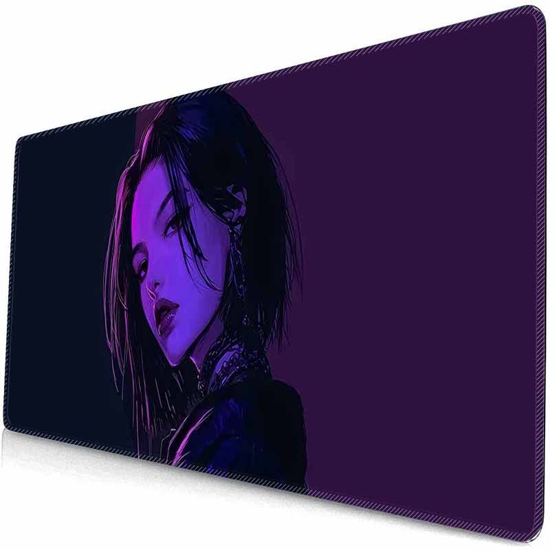 Anime Domineering Grils MouseMat Overwatch Gamer Cool Mouse Pad Purple Gamer Cabinet Large Non-Slip Mousepad Keyboard Mat