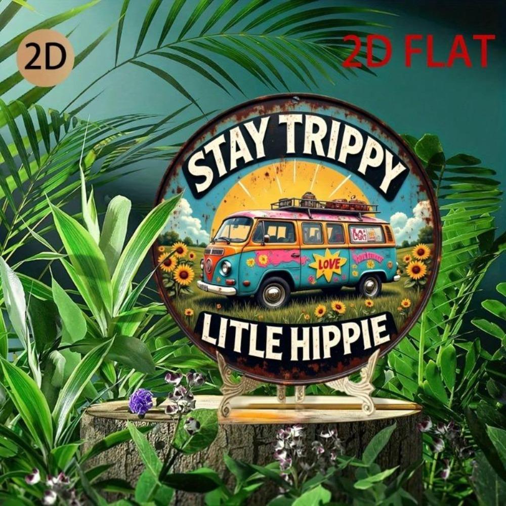 Vintage Hippie Van Blechschild Wandkunst für Garage Café Dekoration
