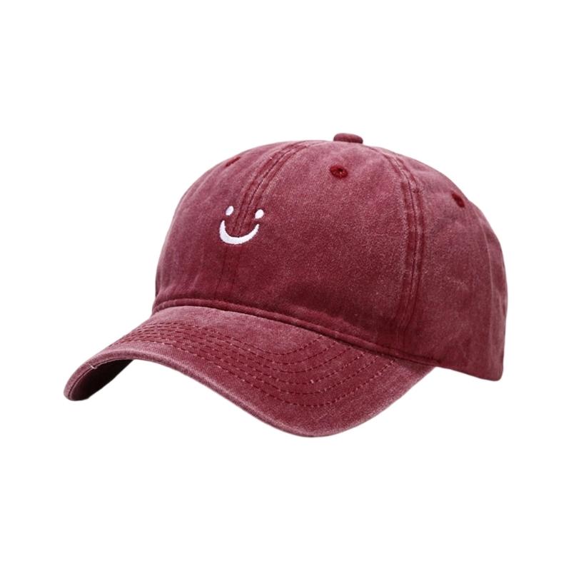 Unisex Cotton Baseball Cap Delicate Look Adjustable Hat For Sports Casual бордовый