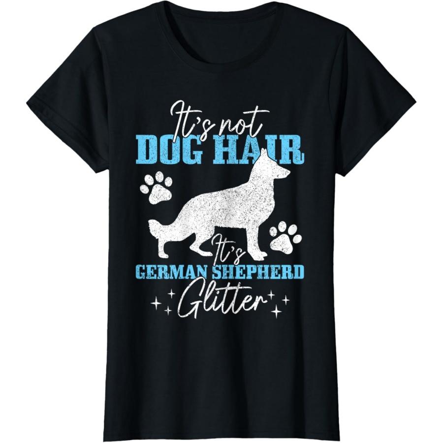 

German Shepherd It s Not Dog Hair German Shepherd Glitter T-Shirt XXXXXL чёрный