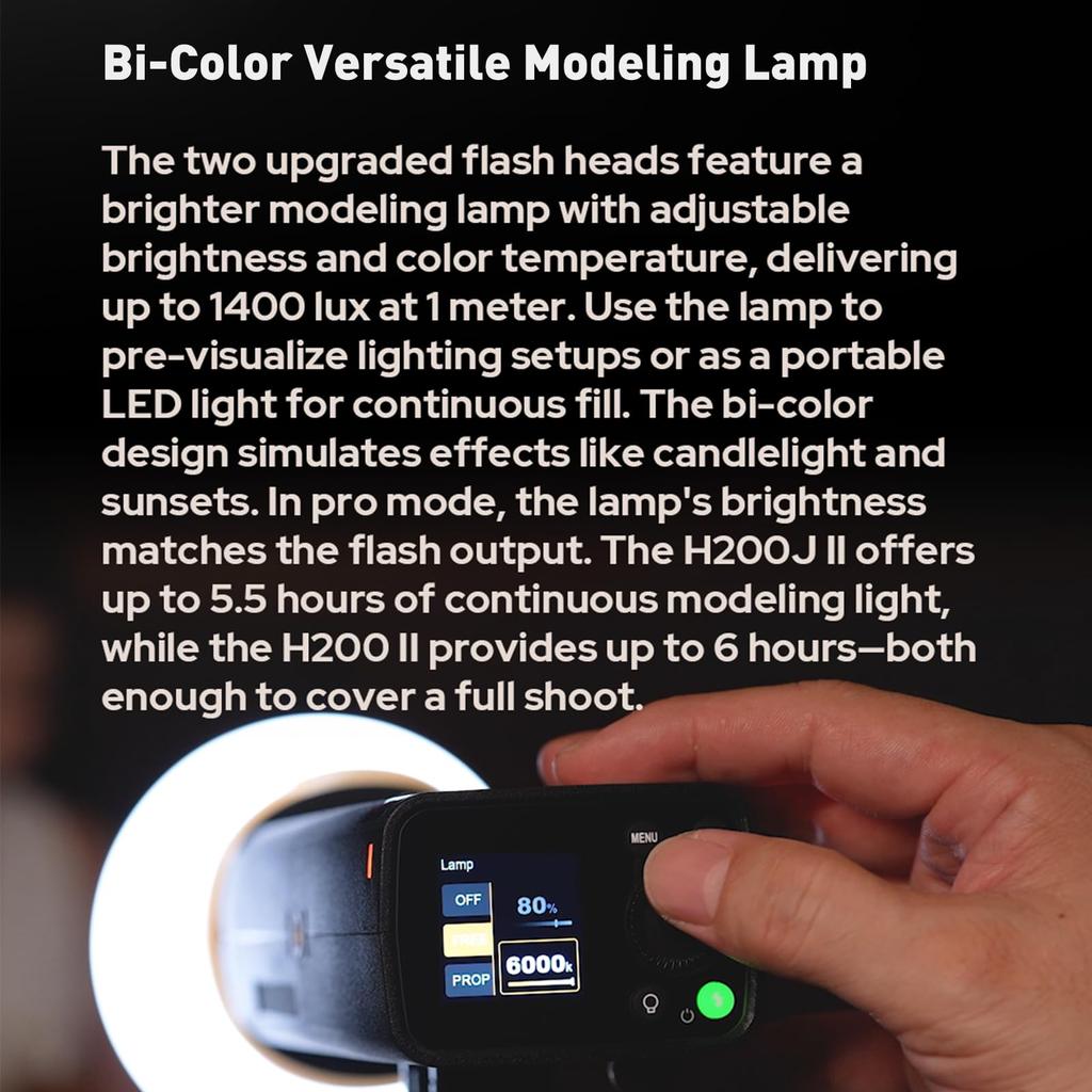 Authorized Dealer Japanese Instruction GODOX AD200 Pro II AD200Pro II Flash Strobe Sync with X3 LED Modeling Second Recycle Group Indicator [Godox &