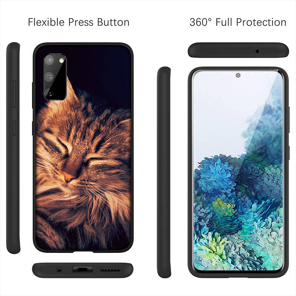For Samsung Galaxy S25 S24 S23 S22 Ultra FE Plus A17 A37 A57 A56 A55 A06 A16 A15 A36 A26 A35 A05 A25 A54 A34 Phone Case Comics Cat Meow Lovely Cover