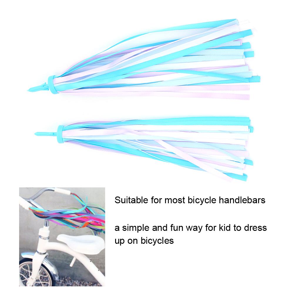 1 Par Fitas de Borla para Bicicleta Streamers de Guidão Criança Menino Acessórios para Bicicleta Scooter Azul Celeste