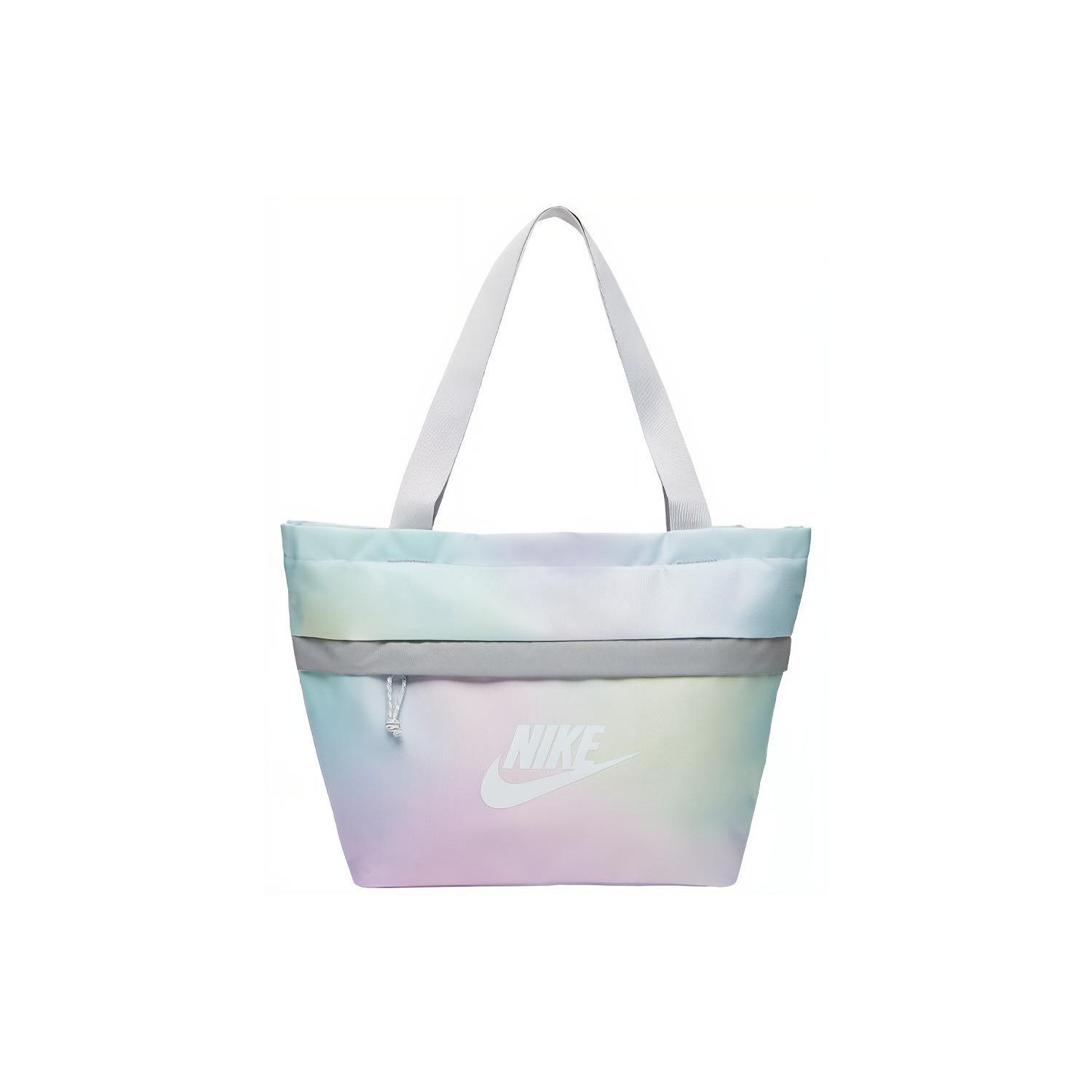 Nike Tanjun Large Capacity Color Gradient Fabric Tote Bag Women Tote Bags Platinum DB3245-043 White Gold