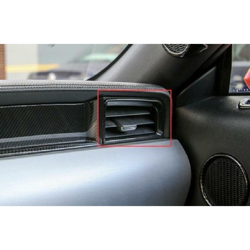 Left And Right Air Outlet Vent Trim For Ford Mustang 2015- Carbon Fiber 2PCS