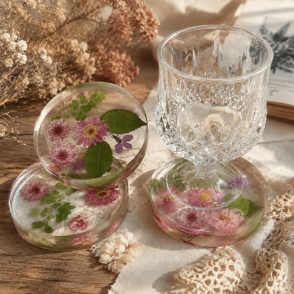 3.8 Inch Deep Resin Coaster Molds 6-Cavity Handmade Coaster Molds For Craft Art