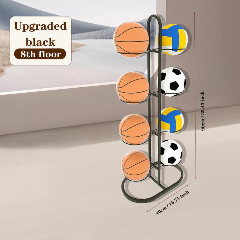 Multi-Function Ball Rack: Basketball, Football & Volleyball Storage for Kids' Rooms