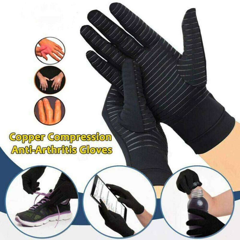 Full Finger Arthritis Glove Copper Infused Compression Gloves Copper Arthritis Gloves Non Slip Silicone Gel for Women