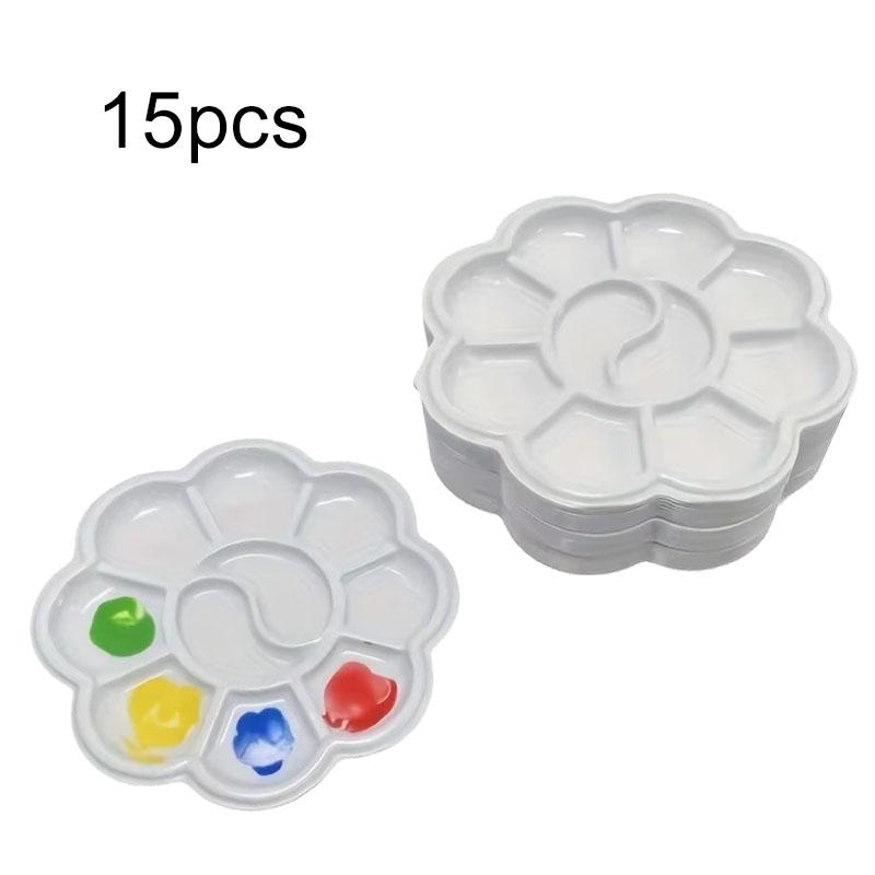 Mini Flower-Shaped Plastic Palette Color Palette Plum Blossom Painting Acrylic Teaching Incentive Supplies Student Rewards TMZ
