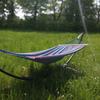 Single garden hammock with crossbar, 200 x 80, 150 kg strong