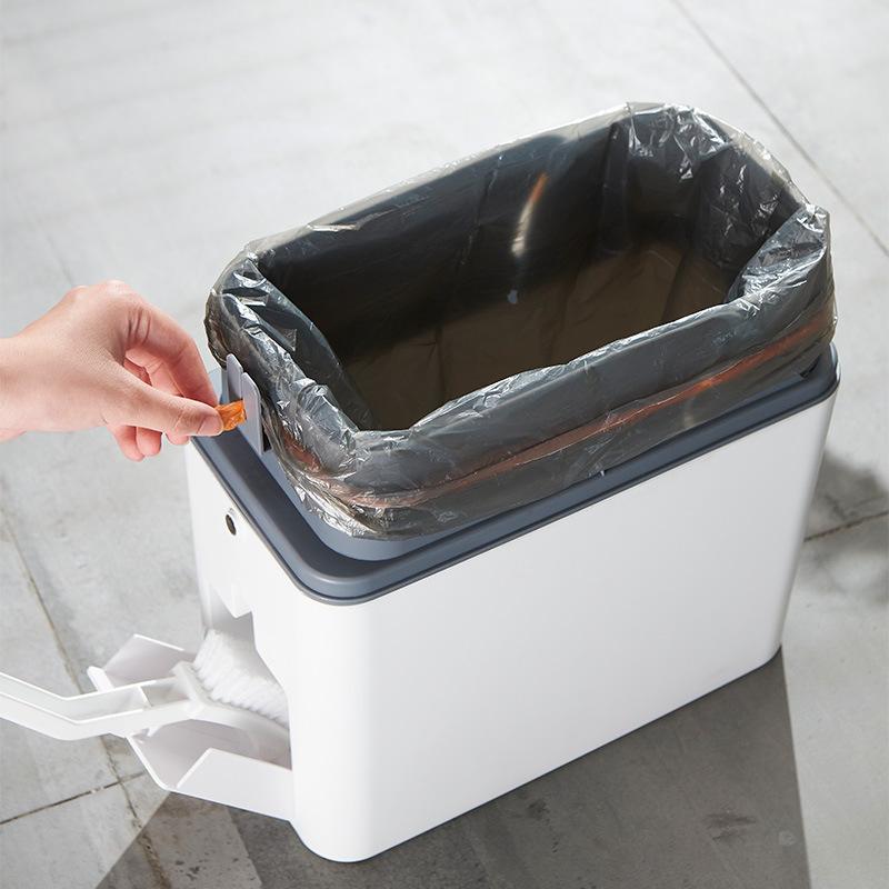 Bathroom Waste Bins Toilet Pressing Trash Can Large Capacity Waste Bin Modern Multifunctional Trash Can with Toilet Brush