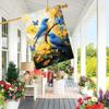 Welcome To Spring for Blue Bird & Flowers - Double-Sided Garden Flag, Durable Polyester, Perfect for Yard & Outdoor Decor, Decorative Flag, Lawn