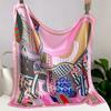 New 70cm Small Square Scarf Colorful Printed Scarf Hijab Female Headband Kerchief Luxury Neck Tie Shawl Wrap