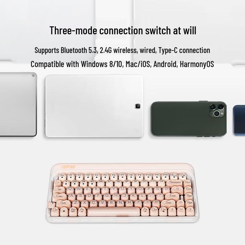 LOFREE 84-Key Wireless Hot-Swappable Gasket Mechanical Keyboard