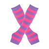 Gestreeepte Vingerloze Armwarmers, Gebreide Armhoezen met Duimgat voor Cosplay & Feest