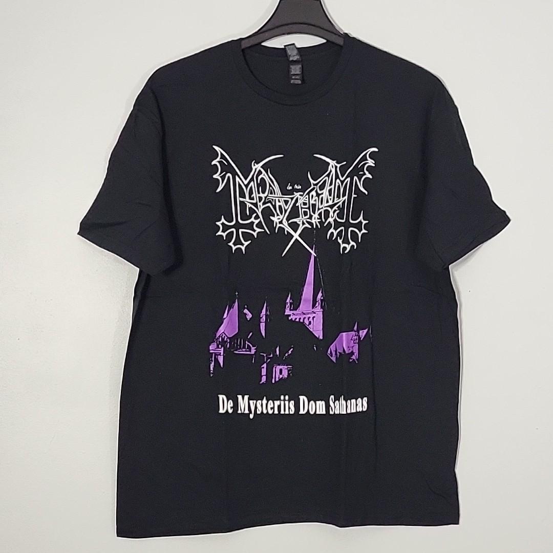 MAYHEM De Mysteriis Dom Sathanas 2XL Official T-Shirt Black Mens Band Logo Unisex T-Shirt L