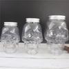 Schädel-förmige Plastikflasche mit Deckel für Saft, Milchtee oder Kaltgetränke – 350 ml, 500 ml und 800 ml