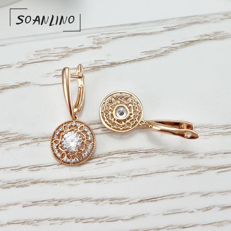 

SOANLINO Стильные длинные серьги с цирконом в форме капли воды