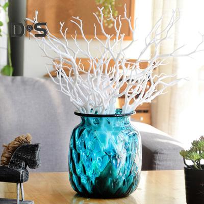 6 pezzi di piante di corallo di pavone finto artificiale ramo di un albero essiccato decorazioni per la casa di nozze