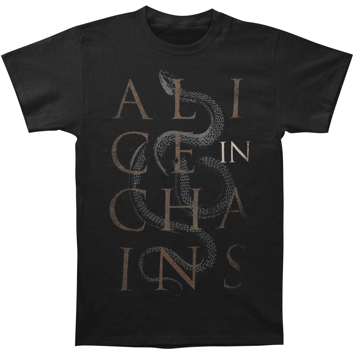 Men s Alice In Chains Snakes T-shirt XX-Large Black XS
