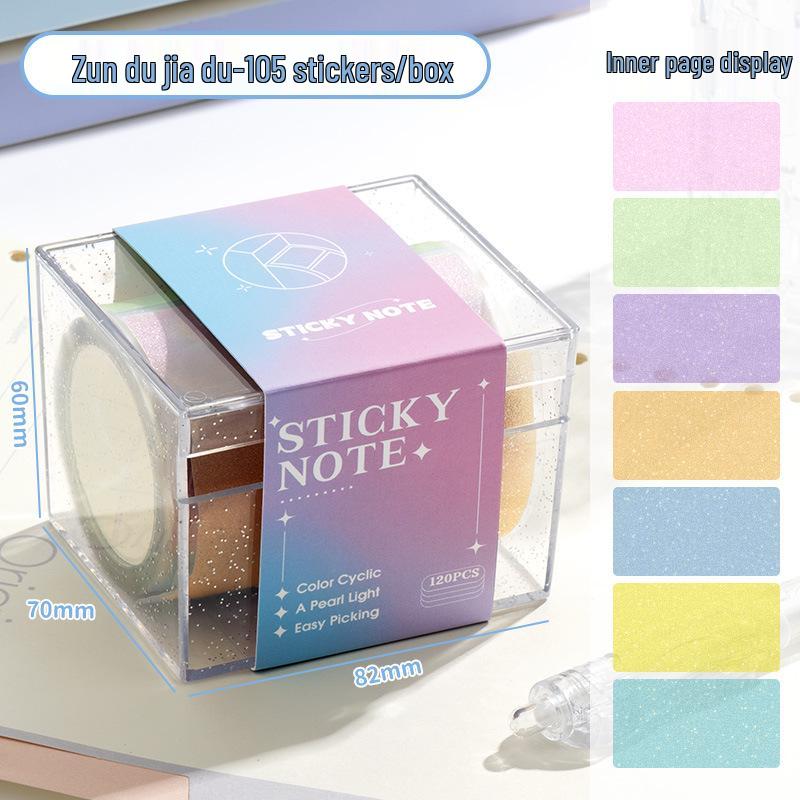 Pearlescent Cartoon Sticky Note Labels - Cute, Fresh, Creative Markers