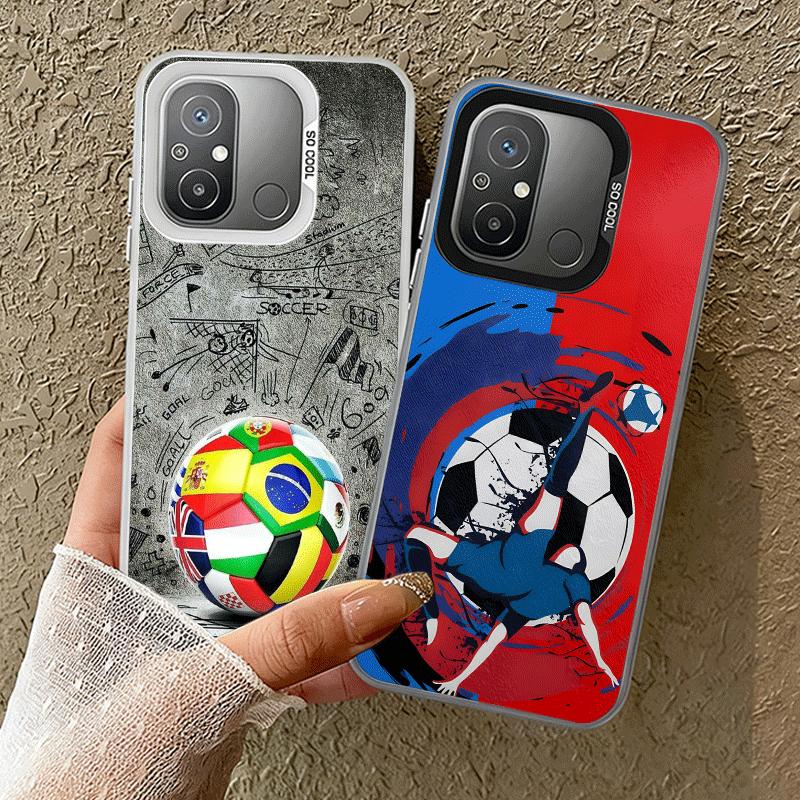 Fußball Design Stoßfeste Handyhülle für Xiaomi Poco X7 X6 X5 X3 Pro F7 Ultra M8 Redmi 15C 15 14C 13C 12C 10C 13 12