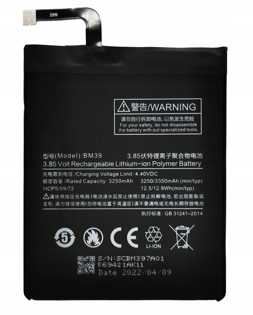 Nowa Bateria Do Xiaomi Mi6 Mi 6 Bm39 3350Mah Mce16