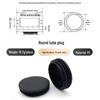 Black Round Plastic End Cap for Chair and Table Legs, Stainless Steel Plug, Tube Stopper